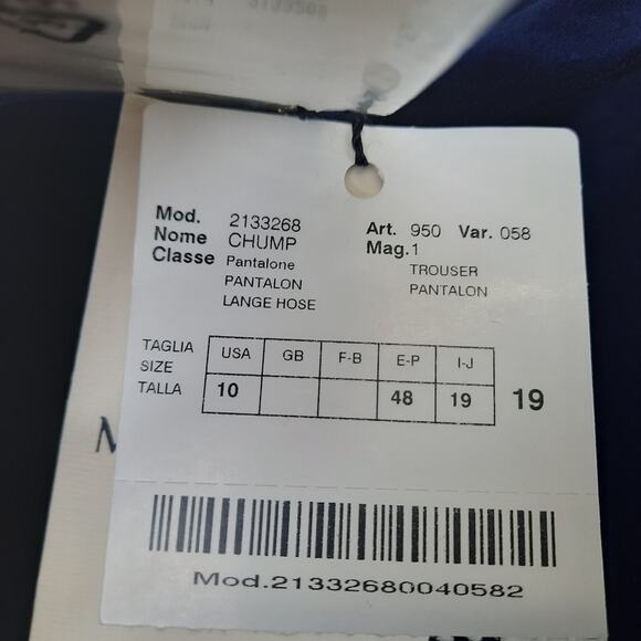 Marina Rinaldi Chump velvet velour trouser pants Made in Italy size 10 NWT - Picture 10 of 16